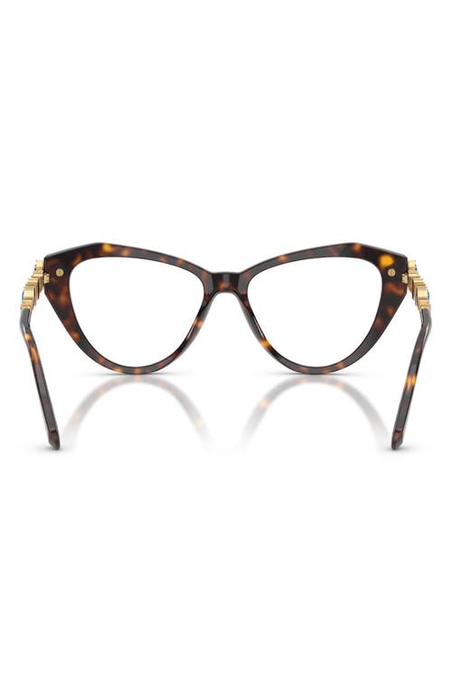 Swarovski 53mm Cat Eye Optical Glasses In Havana/demo Lens