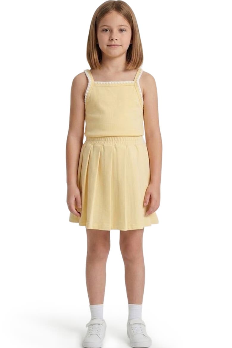 Kids' French Terry Skirt, Alternate, color, MUSTARD