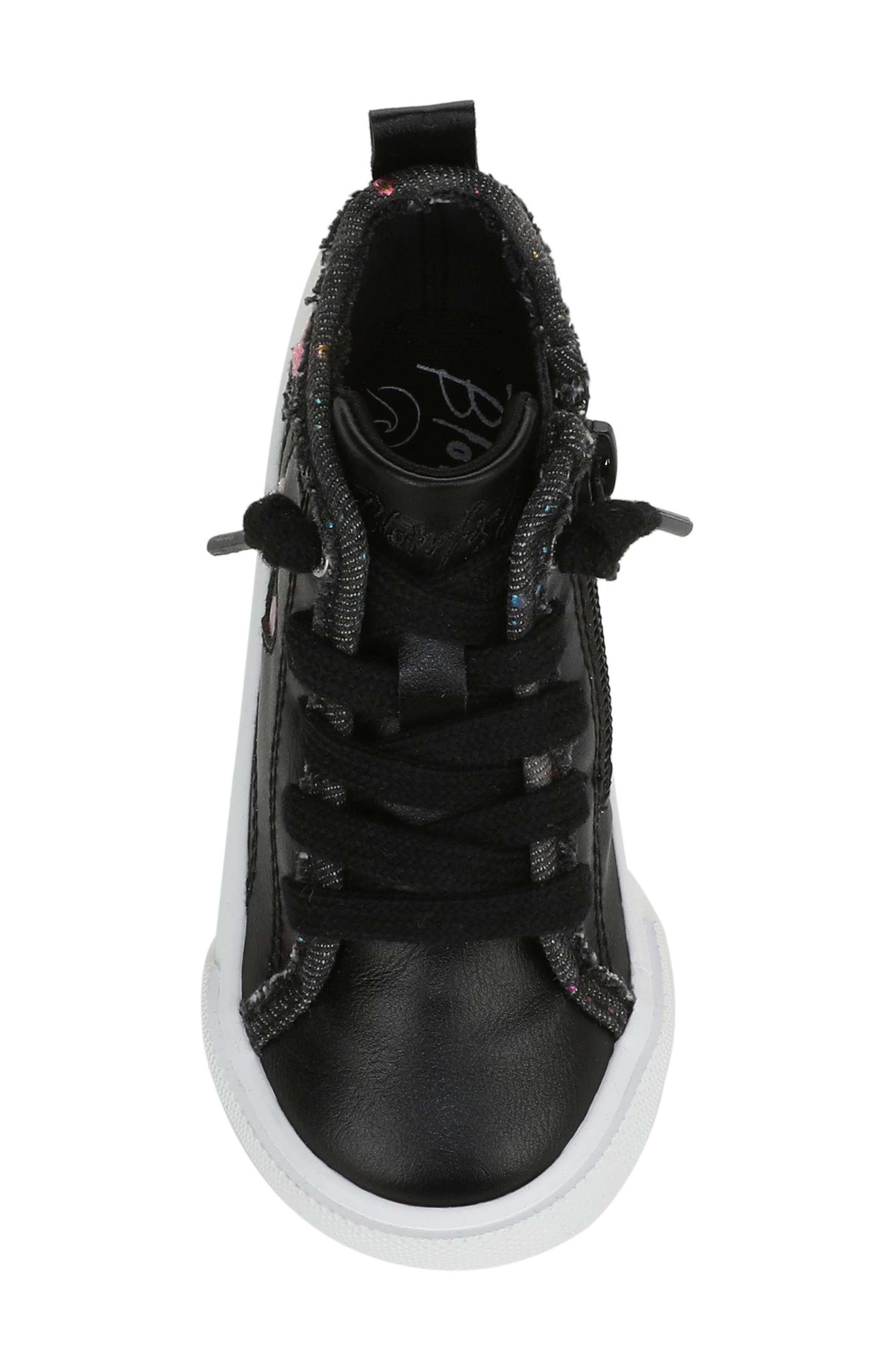 Blowfish Malibu Kids' Vibin' High Top Sneaker, Alternate, color, Black Multi Faux Leather