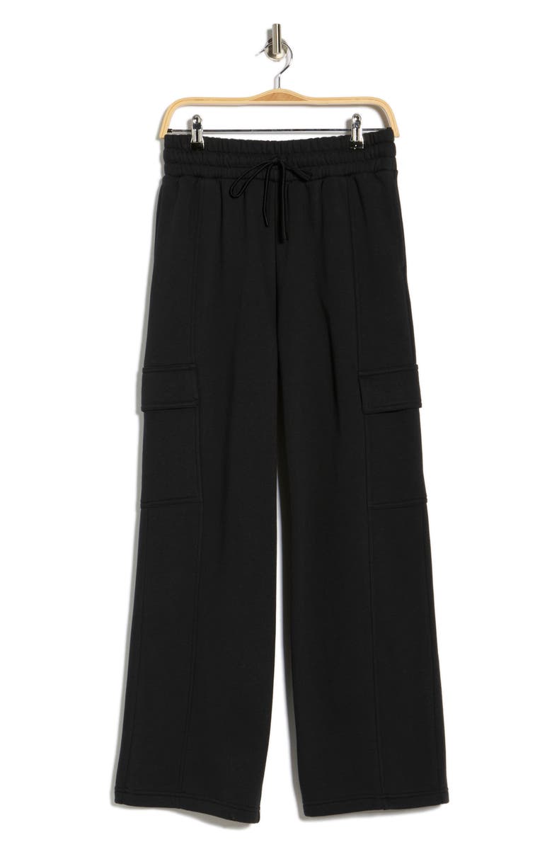 Z by Zella Feather Fleece Utility Pants, Alternate, color, Black