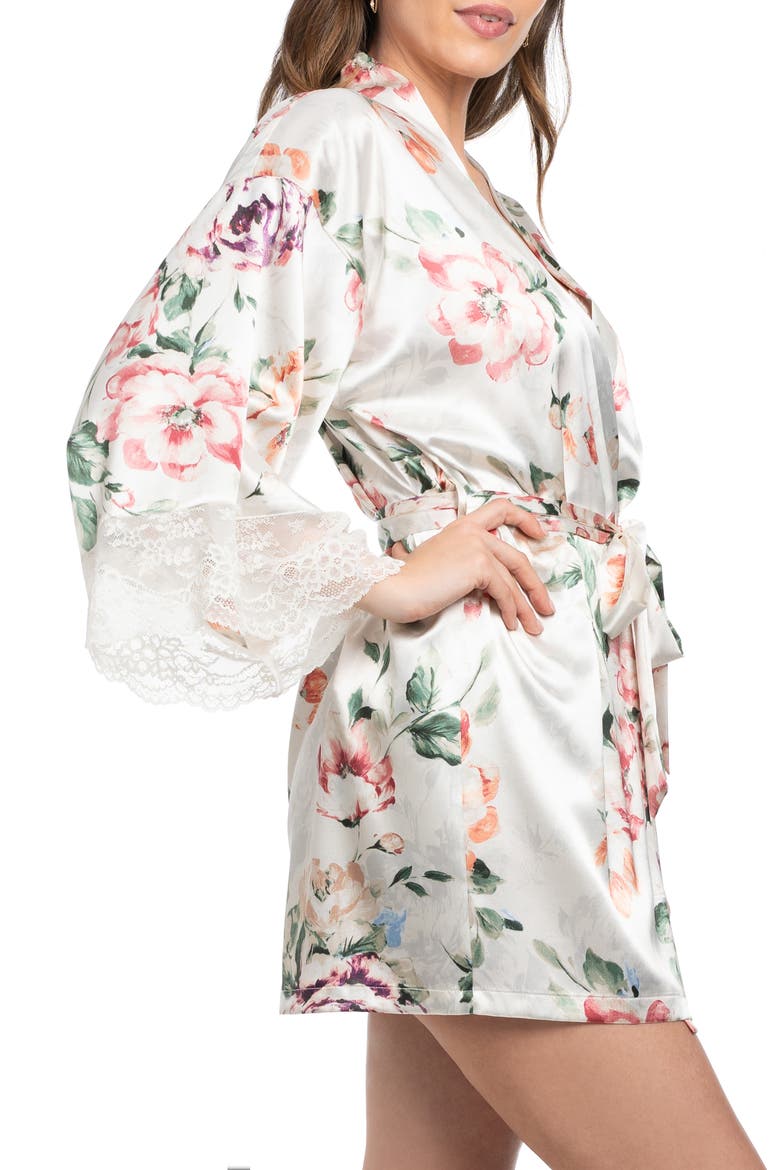 Tatiana Floral Satin Wrap, Alternate, color, STONE