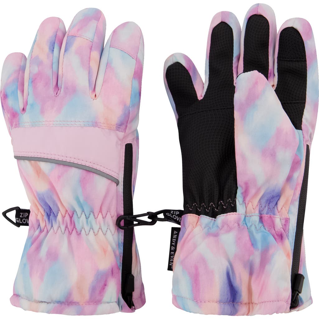 Andy & Evan Kids' Zip Gloves In Pink
