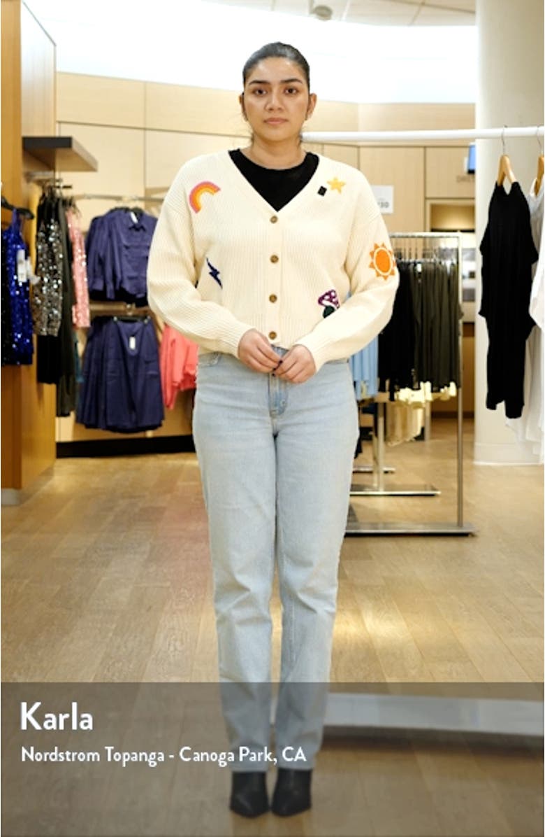 Robin Embroidered Crop Cardigan, sales video thumbnail