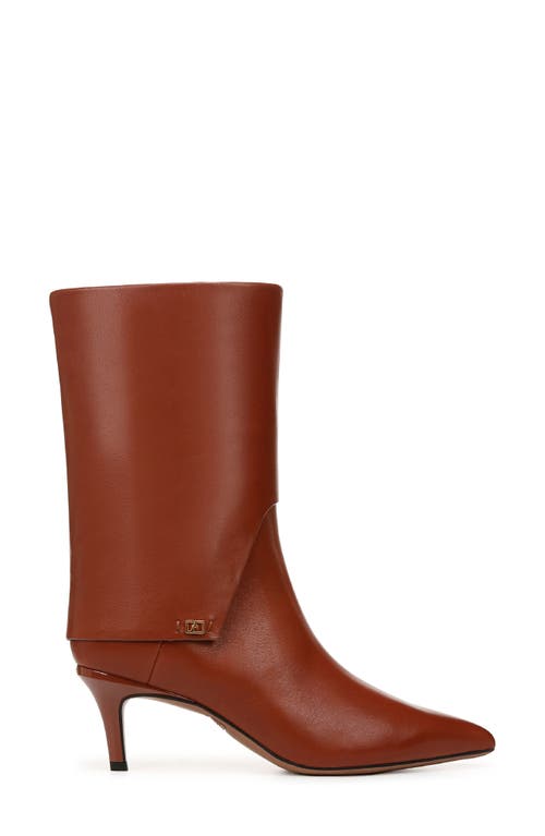 Franco Sarto L Alberta Womens Leather Mid-calf Boots In Brown