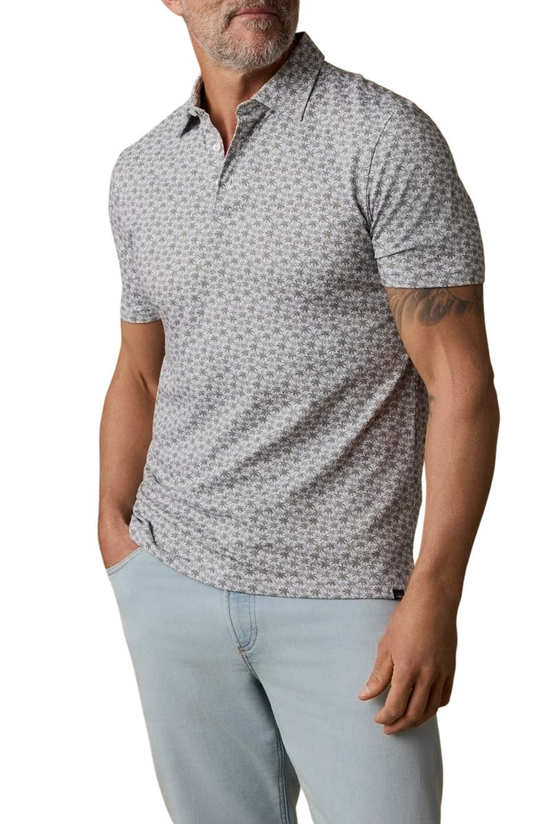 Faherty Movement Piqué Polo, Main, color, Olive Palm Beach