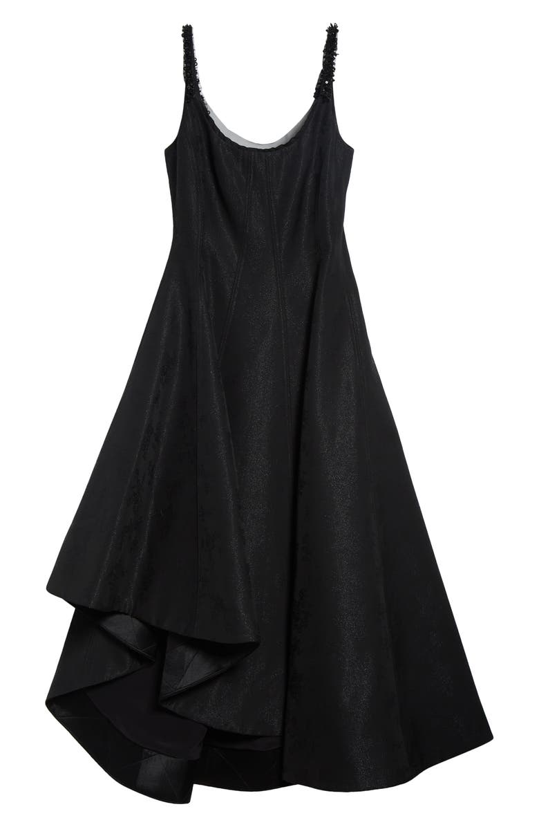 Jason Wu Collection Asymmetric Midi Cocktail Dress, Main, color, Black