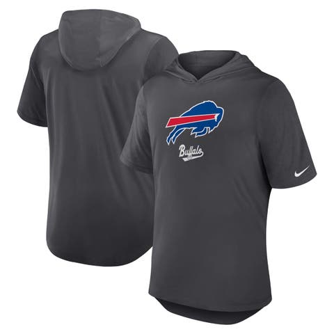 Men's Nike Anthracite Buffalo Bills Tri-Blend Performance Hoodie T-Shirt