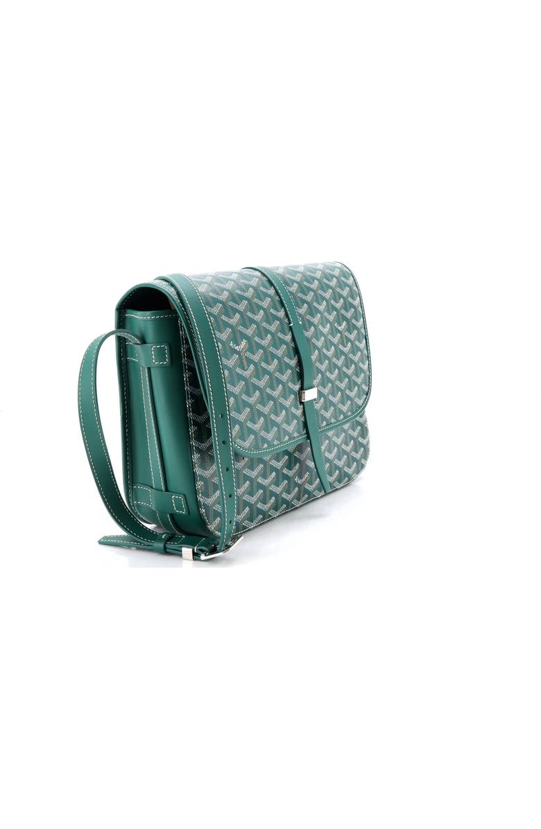 Pre-Owned Goyard Belvedere II Messenger Bag Coated Canvas MM, Alternate, color, Green