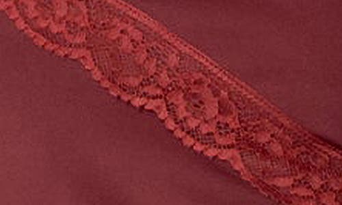 Edikted Becky Lacy One Shoulder Top In Burgundy