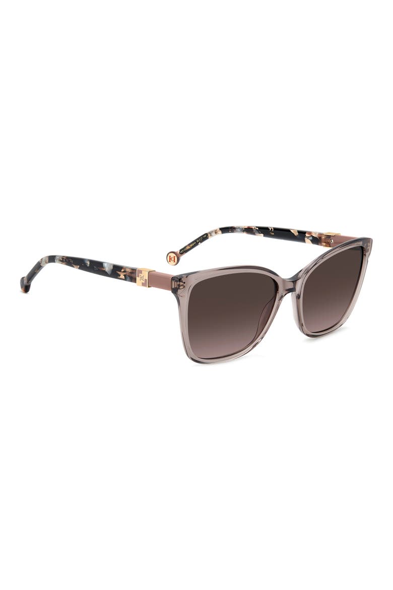 Her 56mm Gradient Rectangular Sunglasses, Alternate, color, BROWN/ BROWN SF