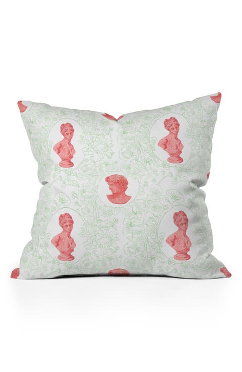 Bust Pattern Square Throw Pillow