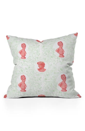 Deny Designs Bust Pattern Square Throw Pillow In Green