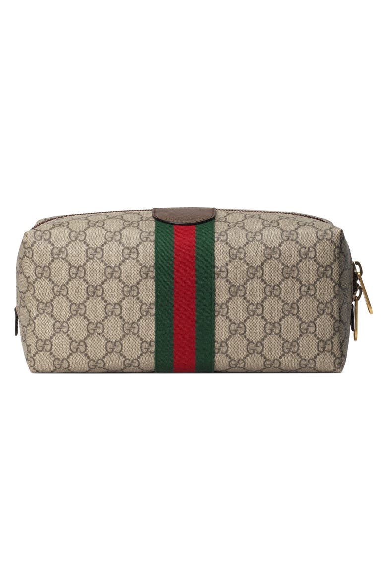 GG Supreme Canvas Dopp Kit, Alternate, color, BEIGE/ACERO
