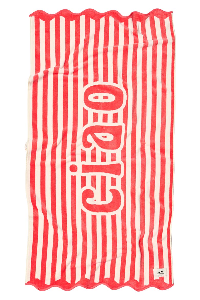 Ciao Beach Towel, Main, color, PINK