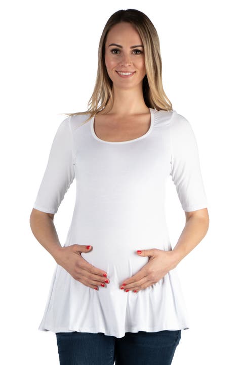 Maternity Elbow Swing Tunic Top