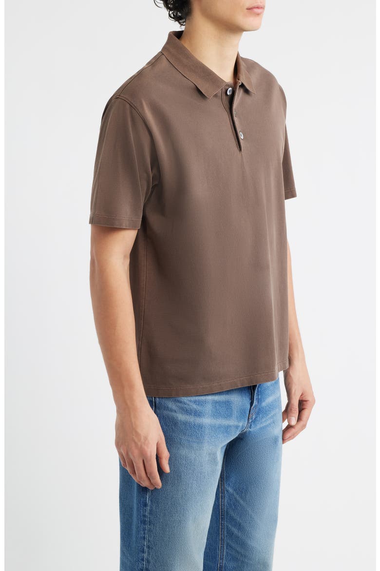 Washed Cotton Piqué Polo, Alternate, color, ANTIQUE CAFE