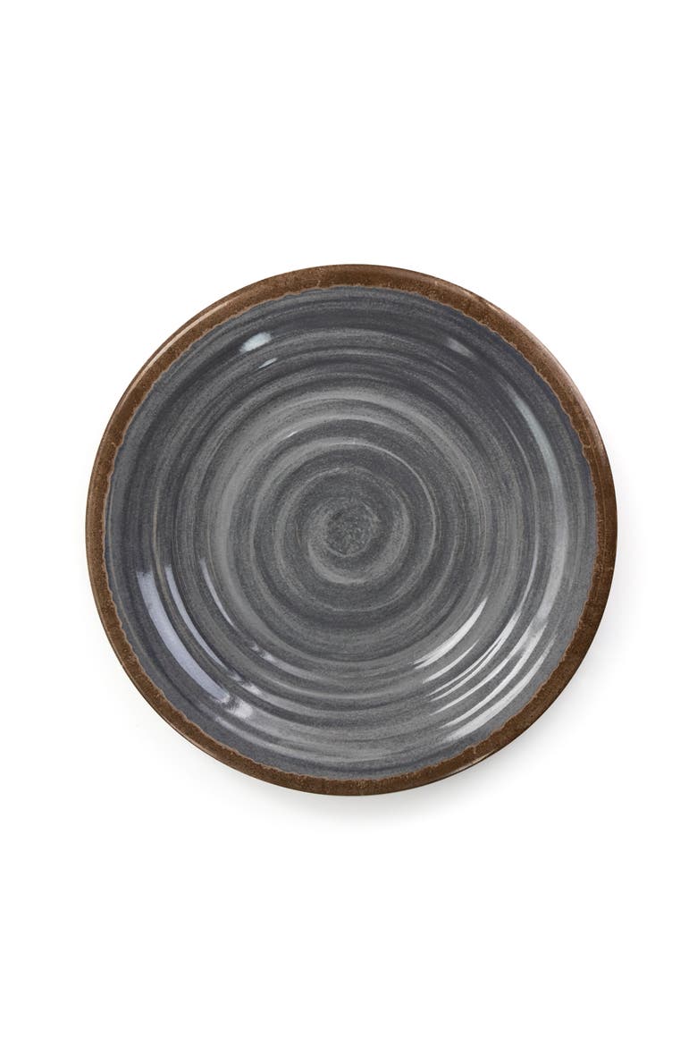Stone Oak 12 Piece Lightweight Melamine Dinnerware Set, Alternate, color, Black