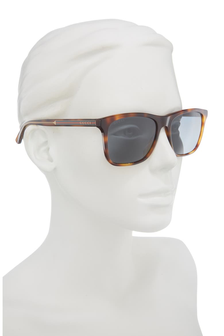 57mm Square Sunglasses, Alternate, color, HAVANA HAVANA BLUE