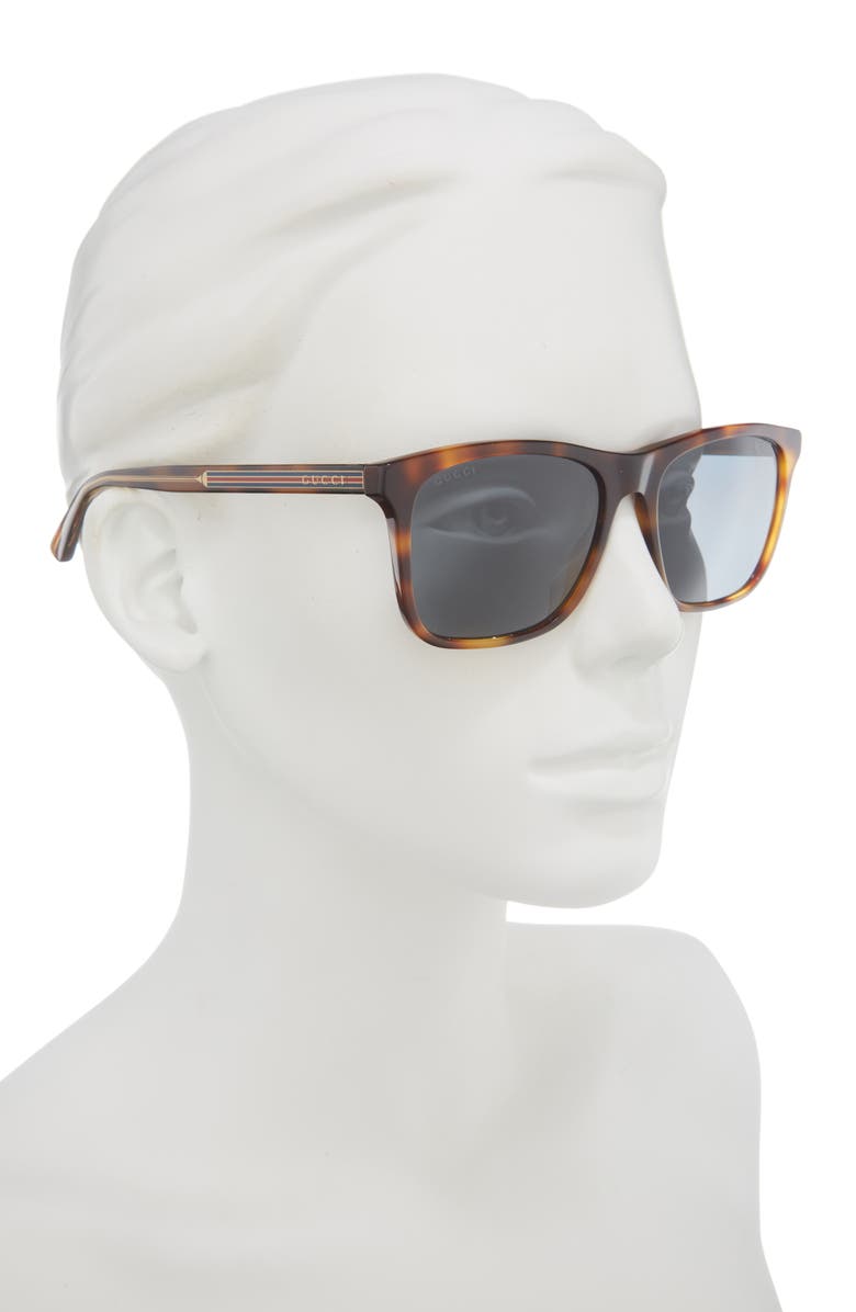 Gucci 57mm Square Sunglasses, Alternate, color, Havana Havana Blue