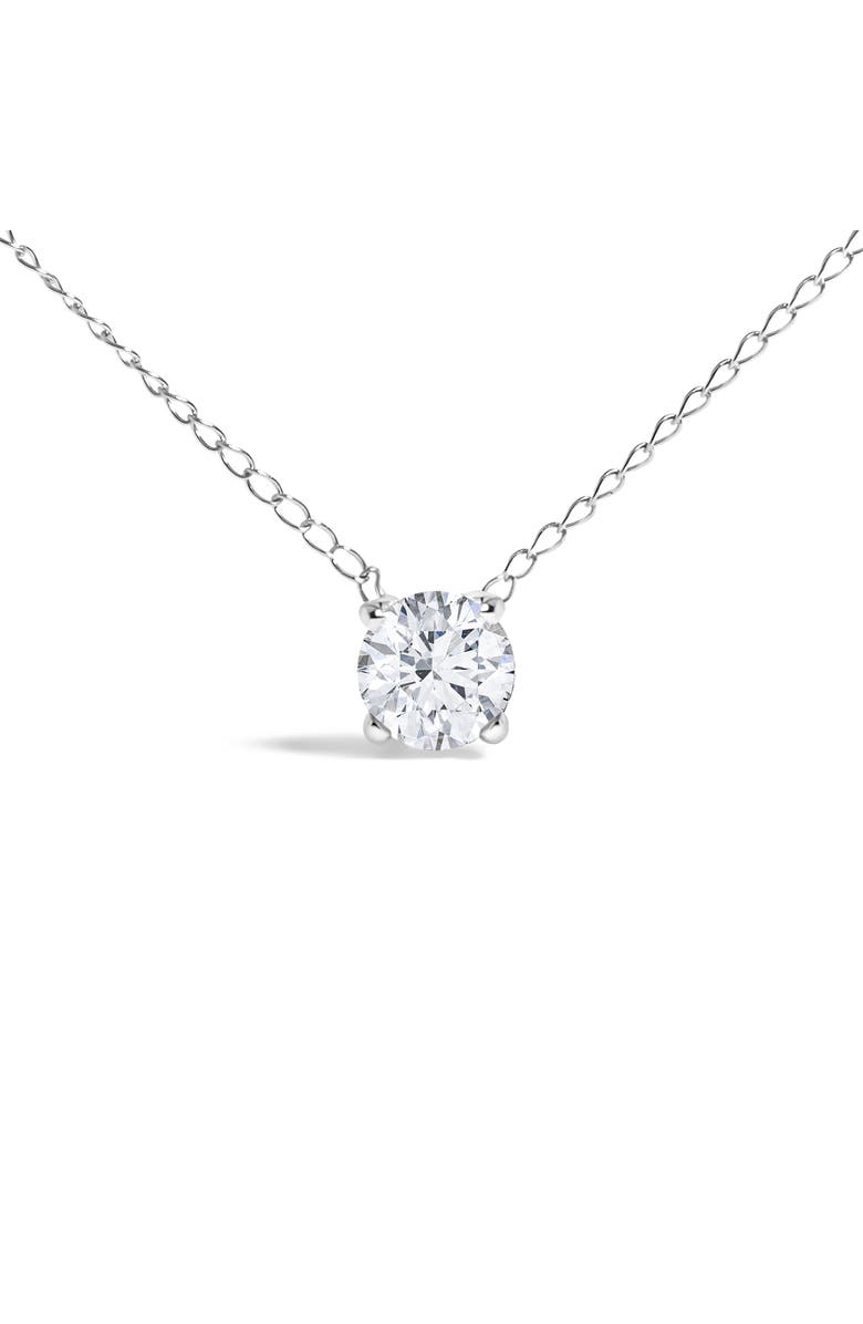Haus of Brilliance 14K Gold Floating 1/2 Cttw Lab Grown Diamond Solitaire Pendant Necklace - 18" Inches, Alternate, color, White