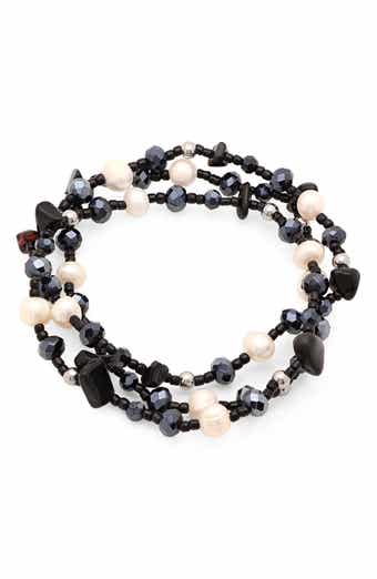 Set of 3 Beaded Stretch Bracelets