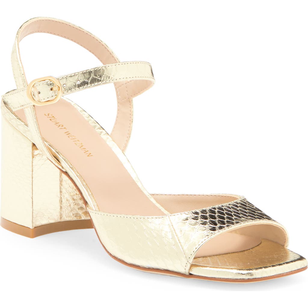 Stuart Weitzman Tia Sandal In Platino