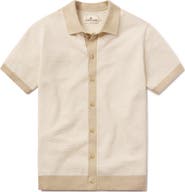The Normal Brand Robles Jacquard Knit Short Sleeve Button-Up Shirt