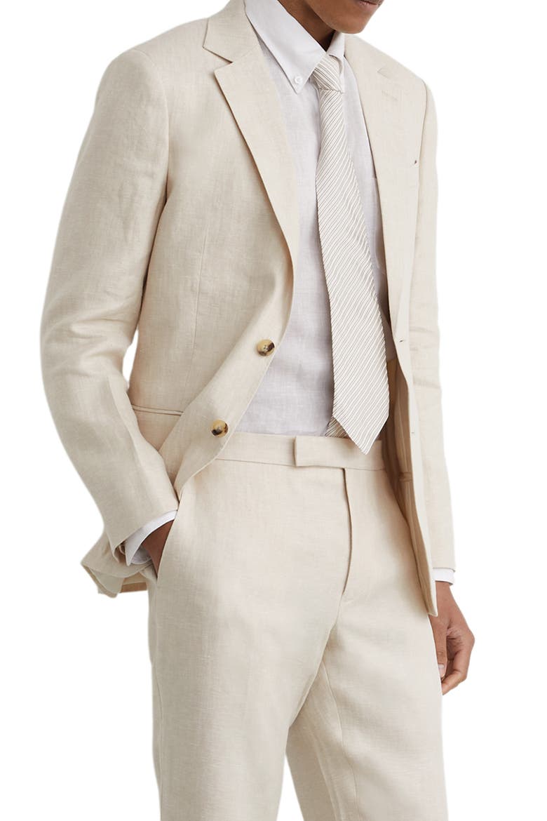 Atlantic linen Blazer, Main, color, STONE