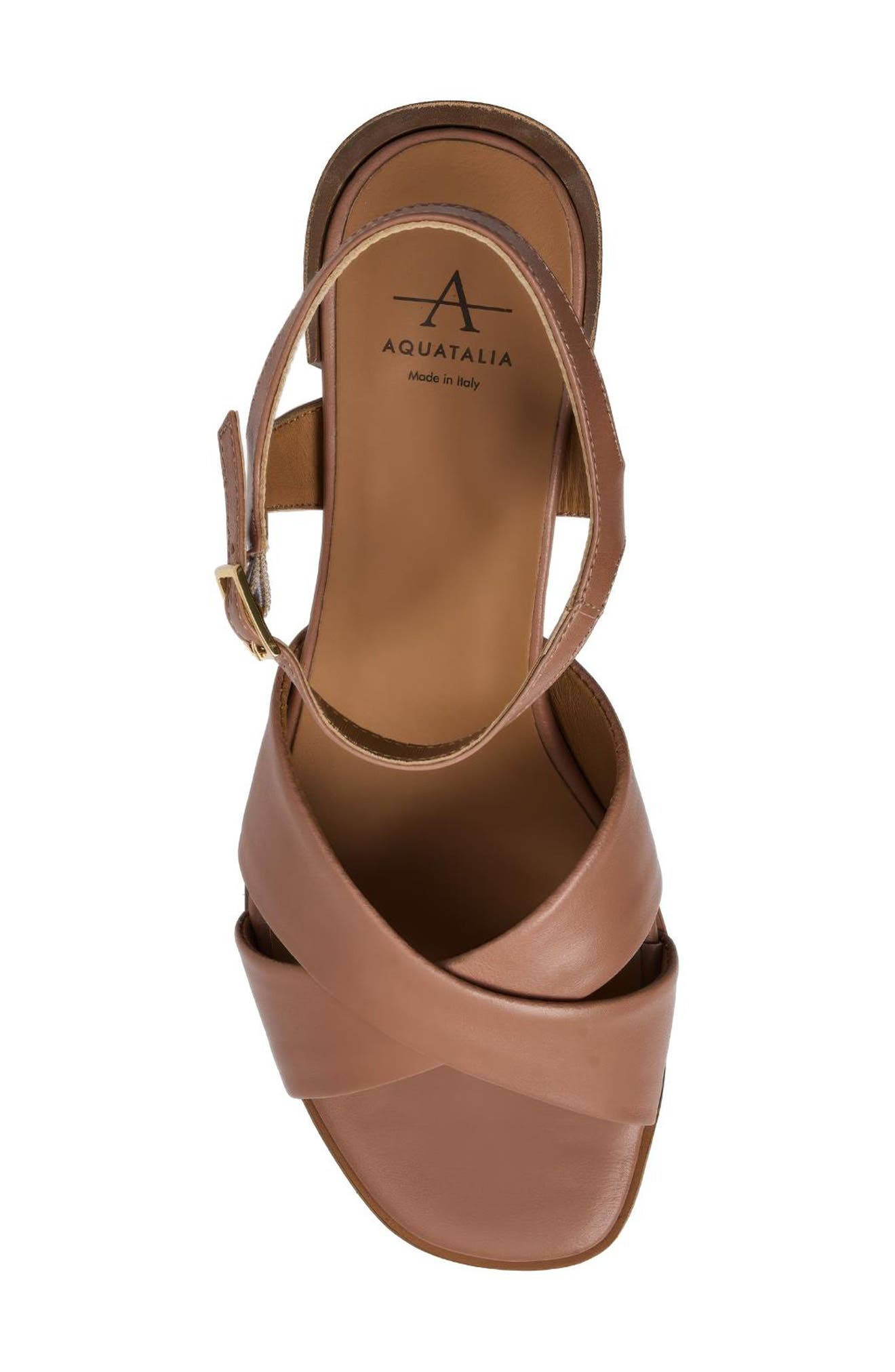 Domenica Weatherproof Ankle Strap Sandal, Alternate, color, CLAY NAPPA