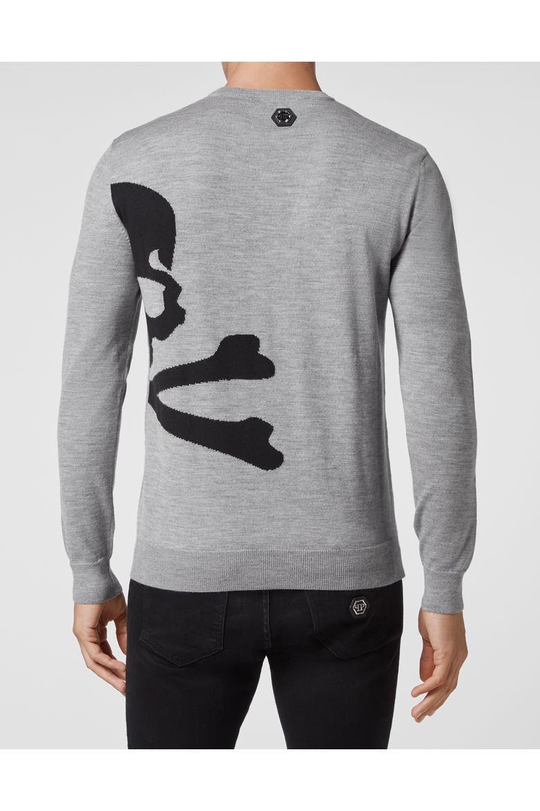 Pullover Round Neck Men, Alternate, color, grey