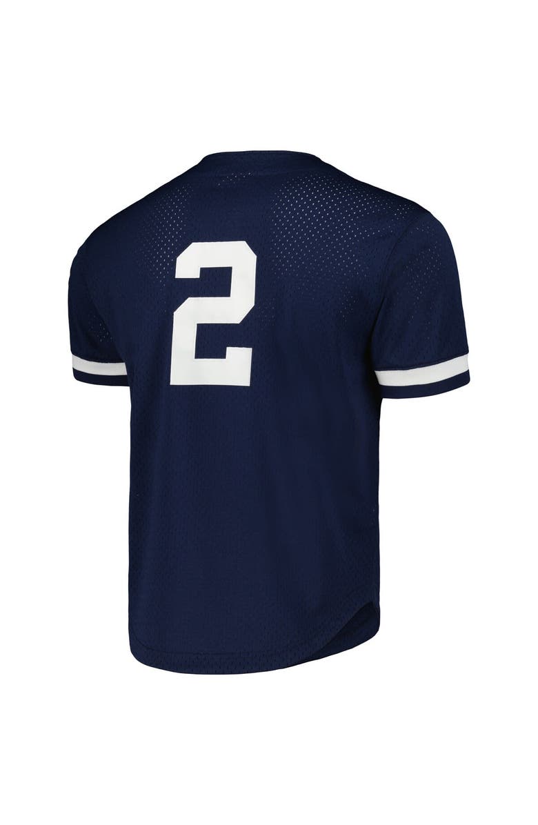 Mitchell & Ness Men's Mitchell & Ness Derek Jeter Navy New York Yankees Cooperstown Collection Mesh Batting Practice Button-Up Jersey, Alternate, color, 