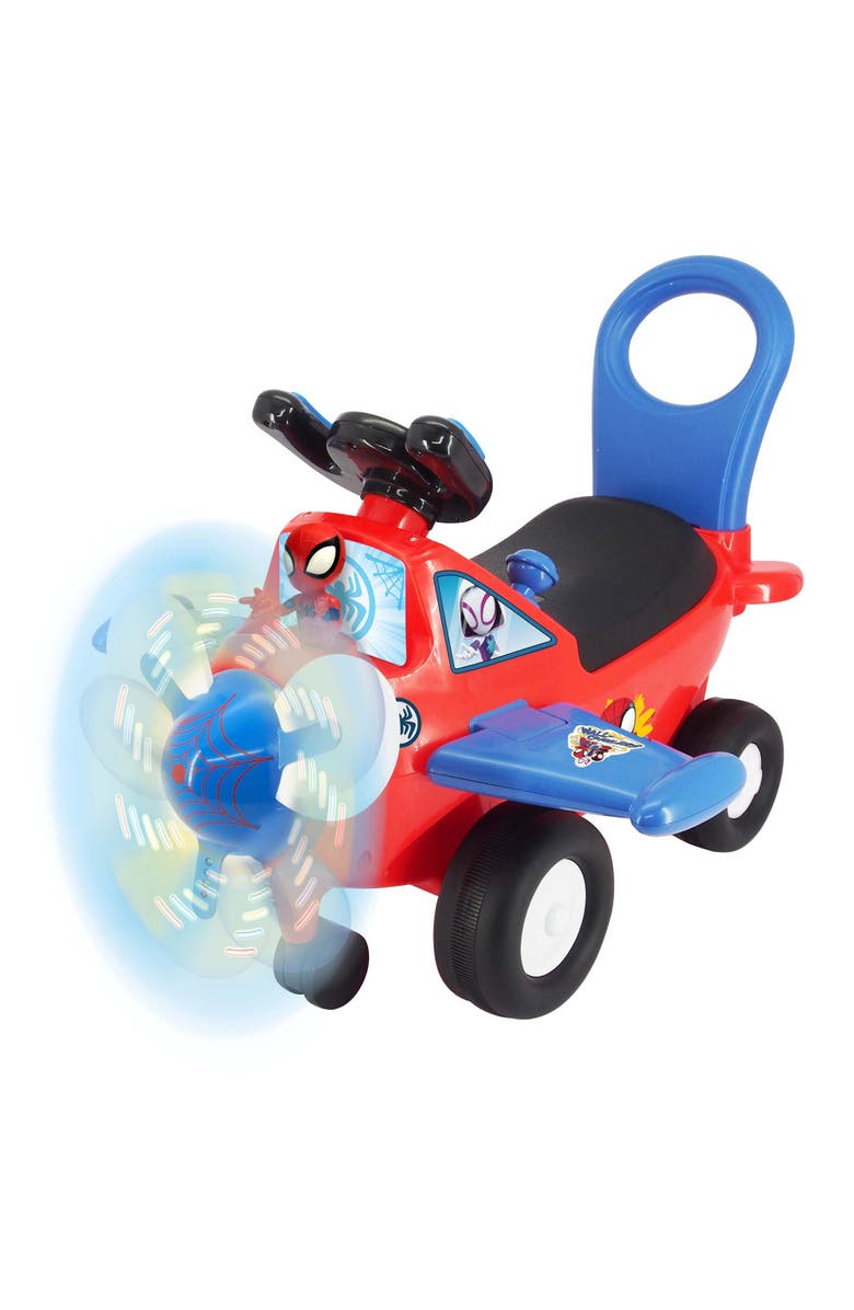 Marvel Lights 'N' Sounds Spidey Activity Plane Rideon, Main, color, Multicolored