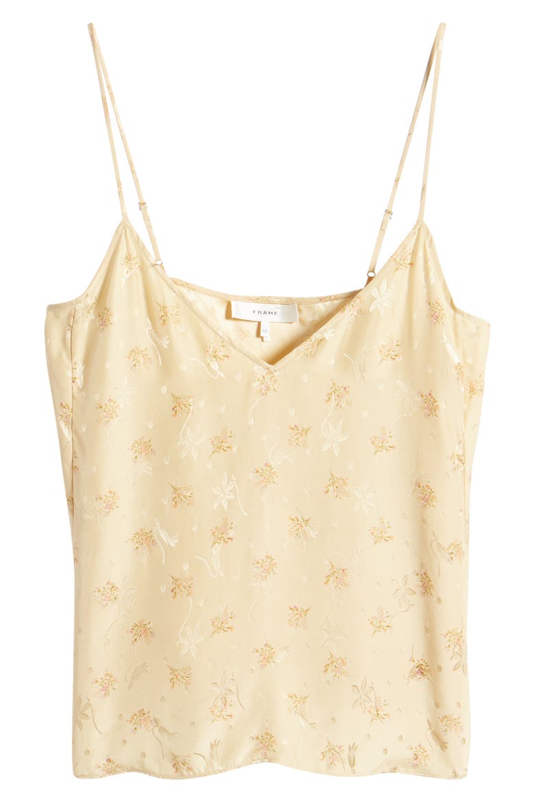 Floral Silk Jacquard Camisole, Alternate, color, GOLDEN FLORAL