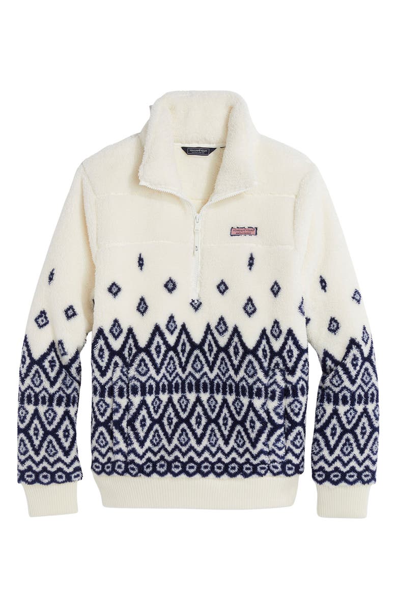 vineyard vines Fair Isle Quarter Zip Pullover, Alternate, color,