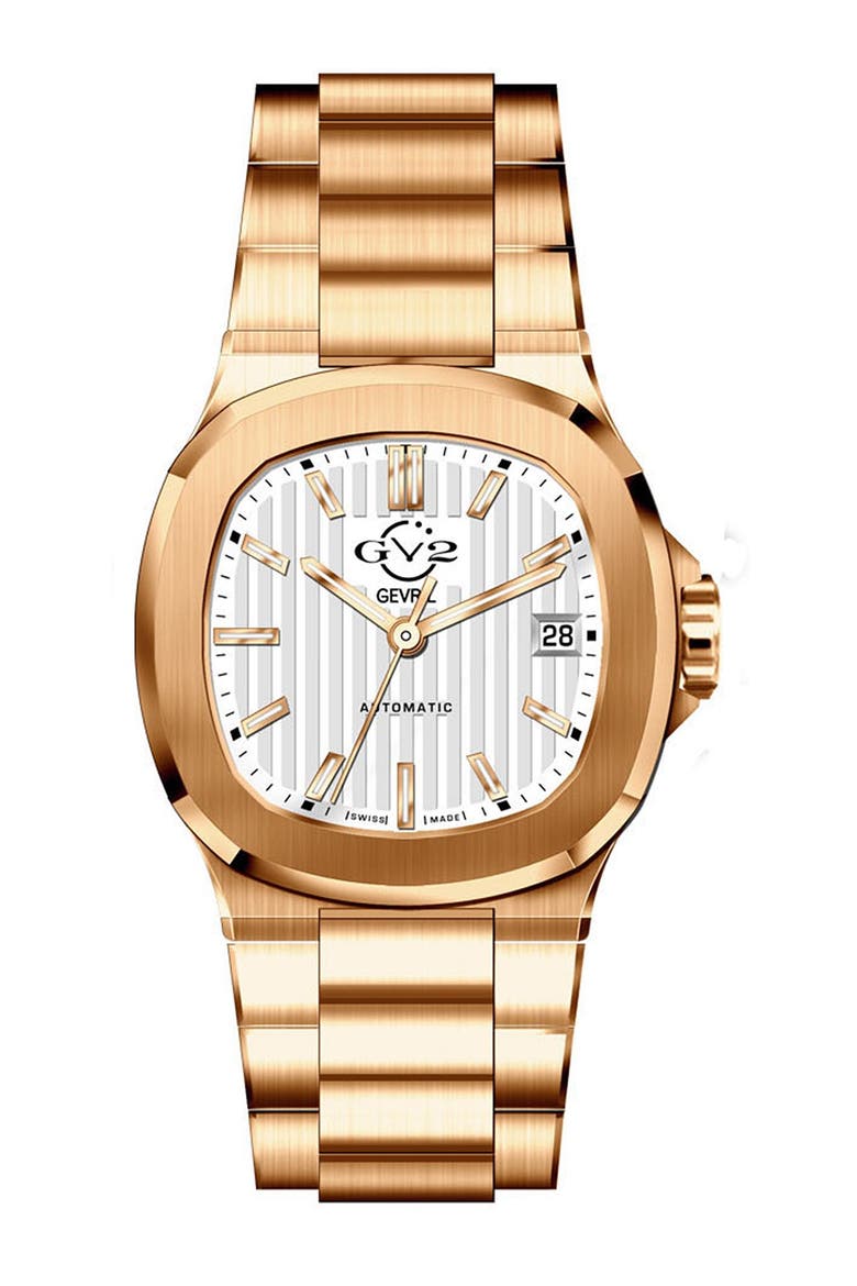 Men's GV2 Potente Rose Gold Stainless Steel Watch, 39mm, Main, color, ROSE GOLD
