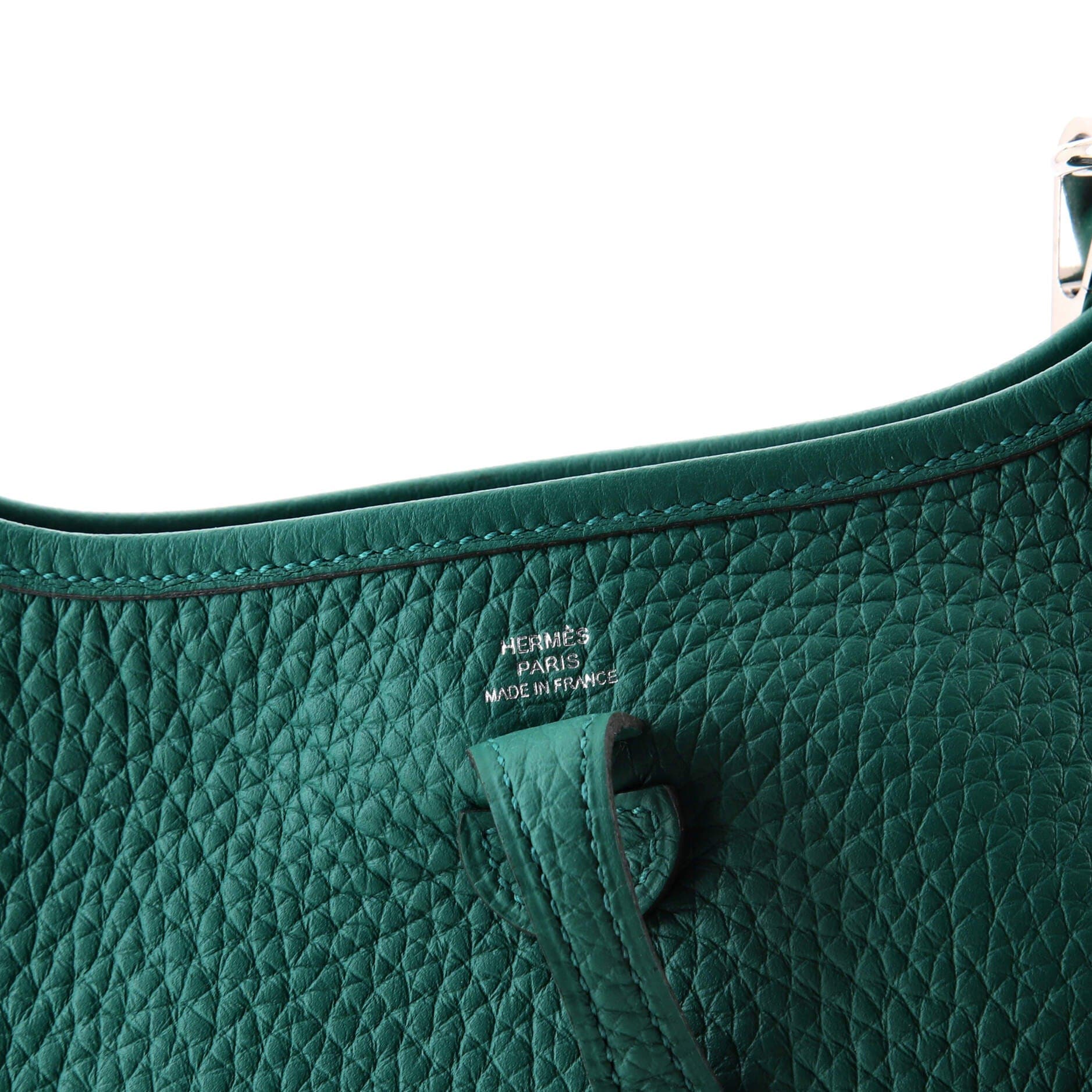 Pre-Owned Hermes Evelyne Bag Gen III Clemence TPM, Alternate, color, Vert Vertigo