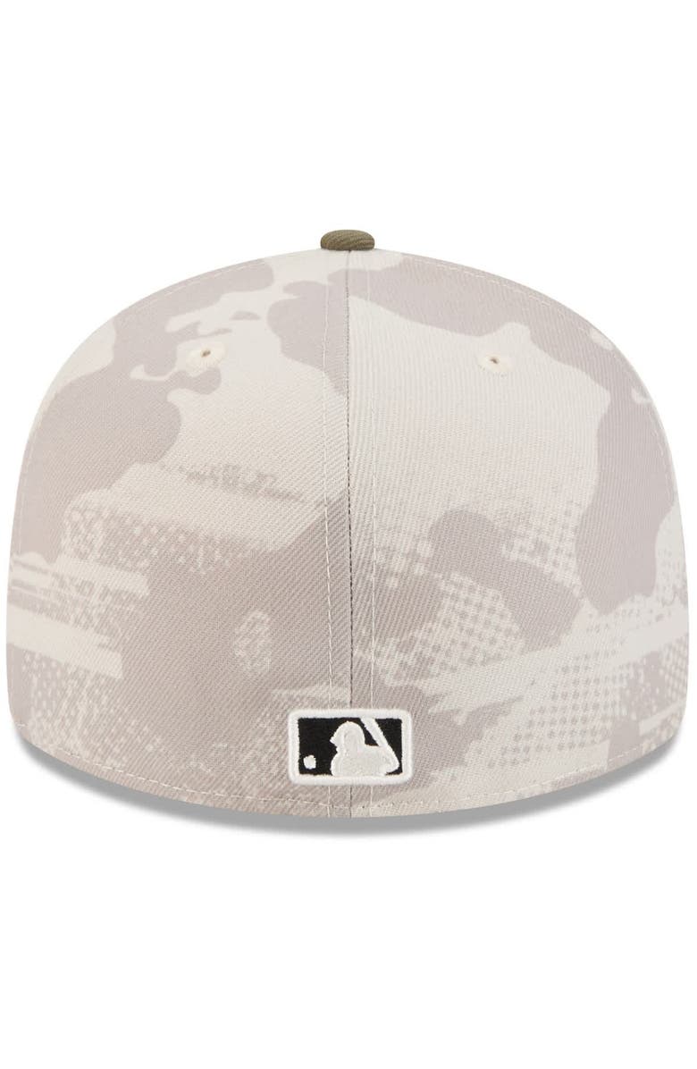 New Era Men's New Era Light Beige/Olive San Francisco Giants 2025 Armed Forces Day 59FIFTY Fitted Hat, Alternate, color, Light Beige
