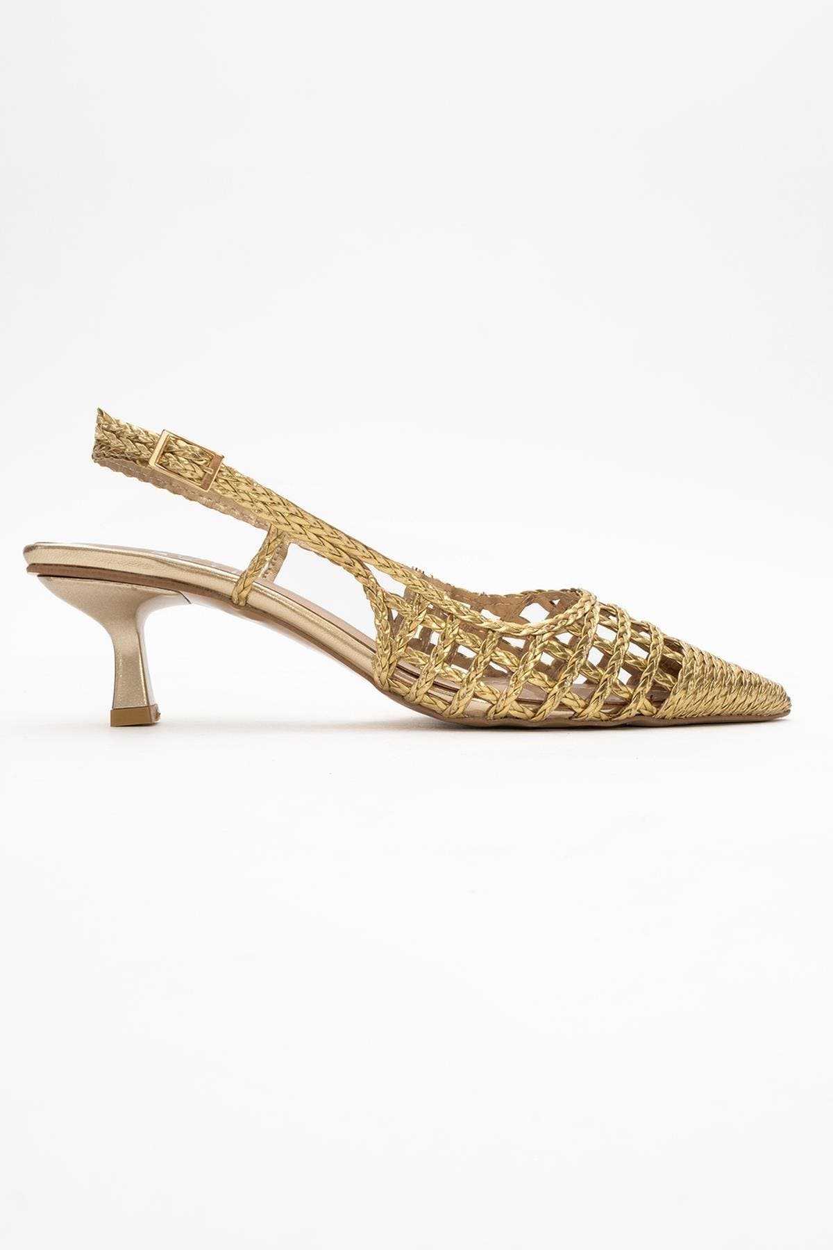 Heaven Knitted Pointed Toe Pump, Alternate, color, Gold