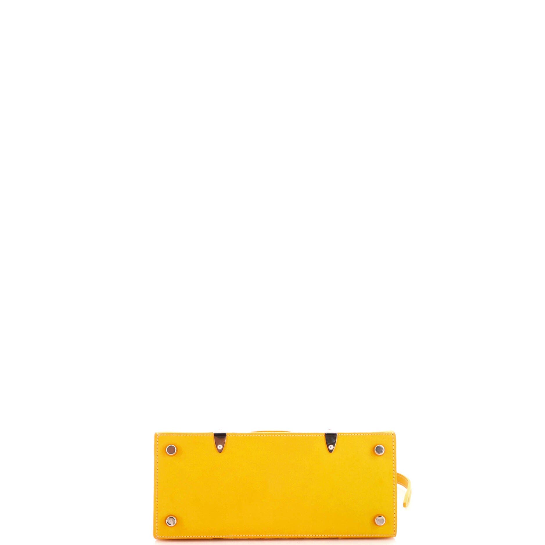Pre-Owned Goyard Structured Saigon Top Handle Bag Coated Canvas with Leather Mini, Alternate, color, Yellow
