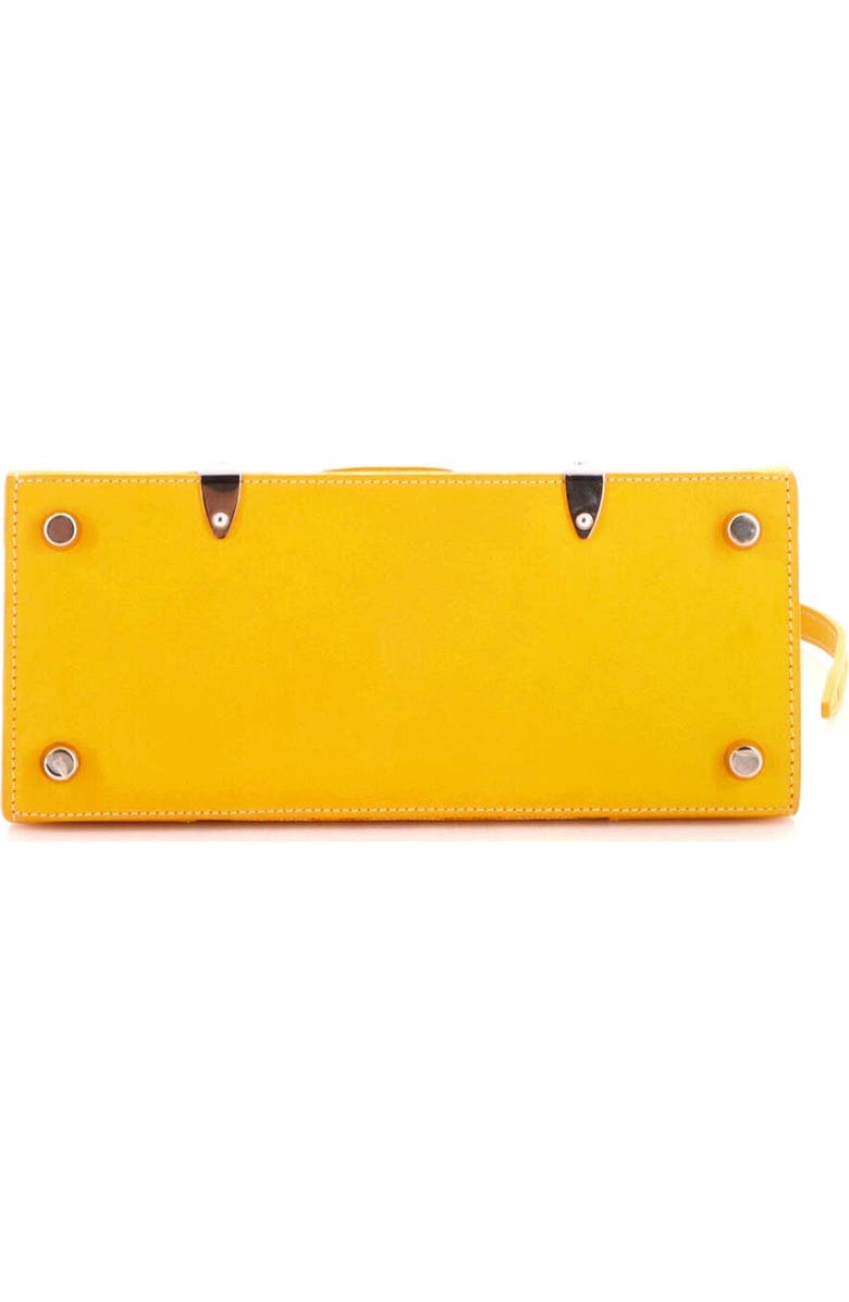 Pre-Owned Goyard Structured Saigon Top Handle Bag Coated Canvas with Leather Mini, Alternate, color, Yellow