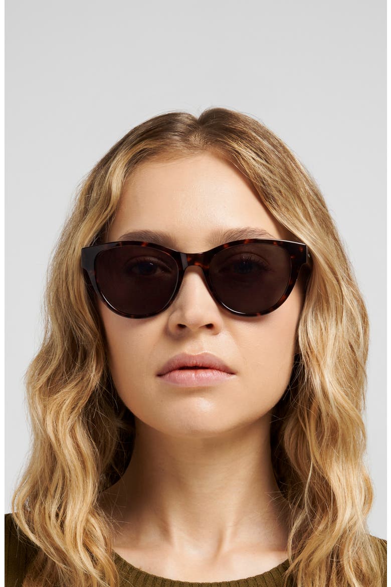 53mm Square Sunglasses, Alternate, color, HAVANA/ BROWN