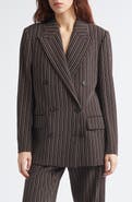 Golden Goose Journey Double Breasted Pinstripe Blazer