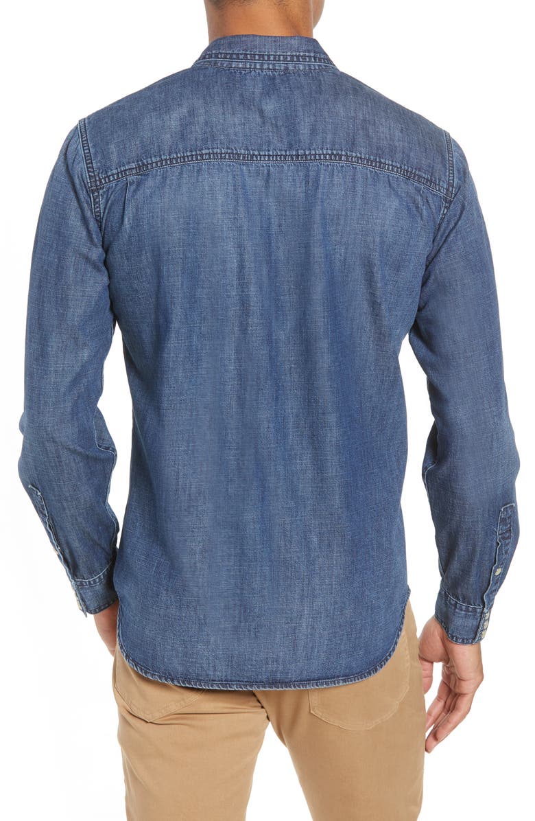 FRAME PC Slim Fit Denim Western Shirt, Alternate, color, 