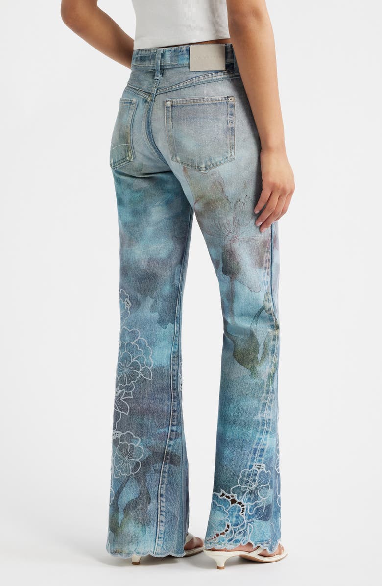 Free People West Coast Illusions Print Jeans, Alternate, color, Watercolor Blooms Co