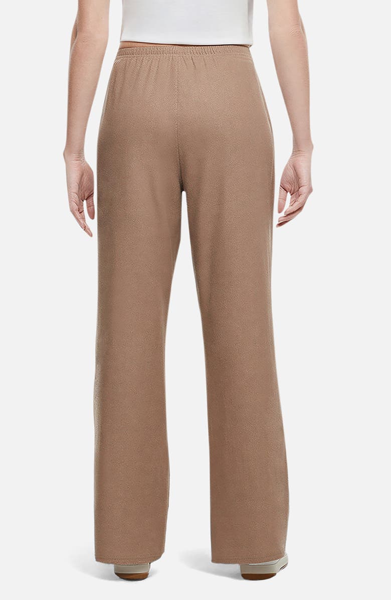 Three Dots Drawstring Linen Blend Wide Leg Pants, Alternate, color, Portabella