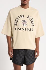 Fear of God Essentials x MLB Houston Astros Merch Cotton Graphic T-Shirt