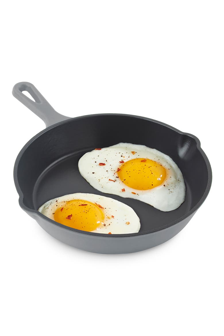 7.5-Inch Nonstick Cast Iron Skillet, Alternate, color, COOL GREY