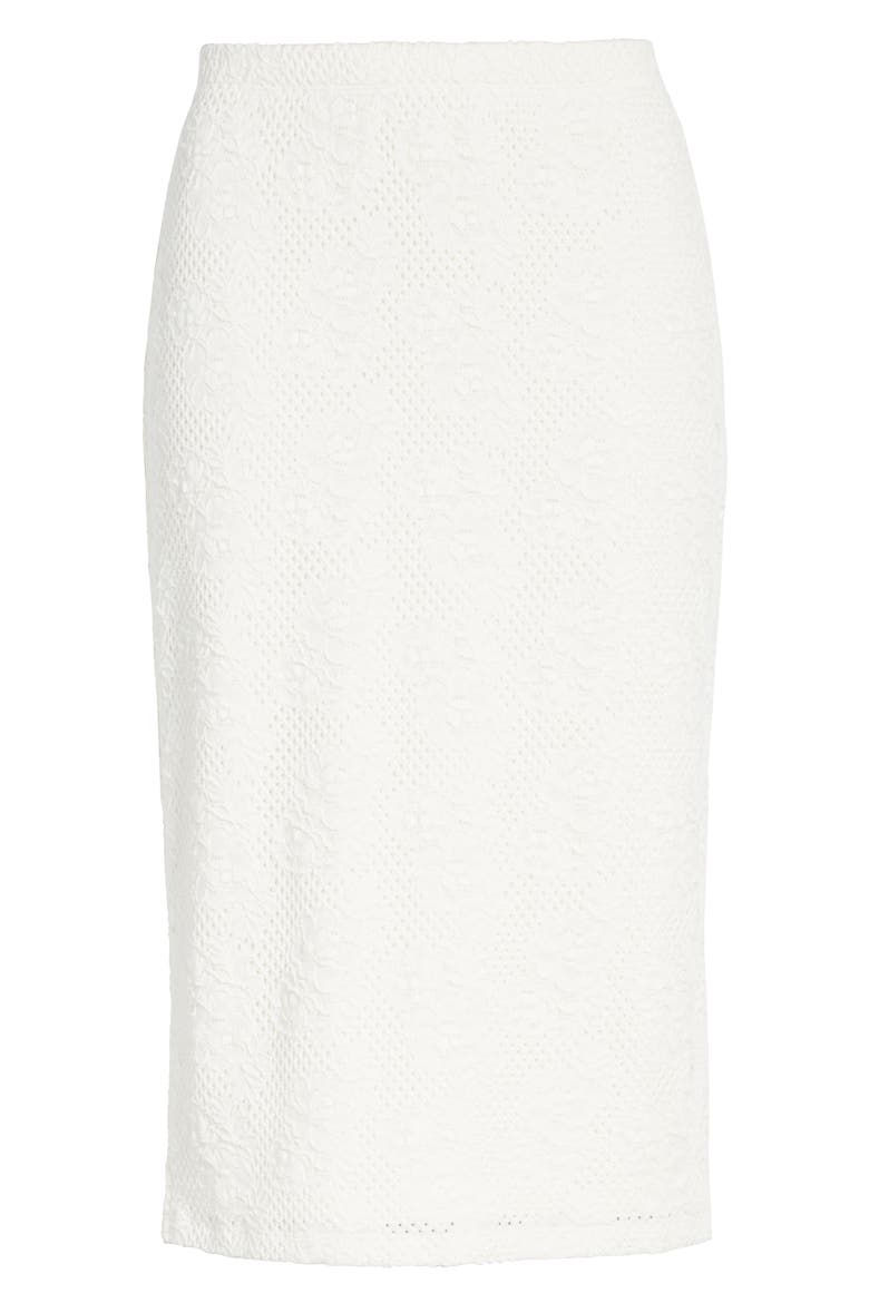 Jacquard Knit Pencil Skirt, Alternate, color, IVORY CLOUD