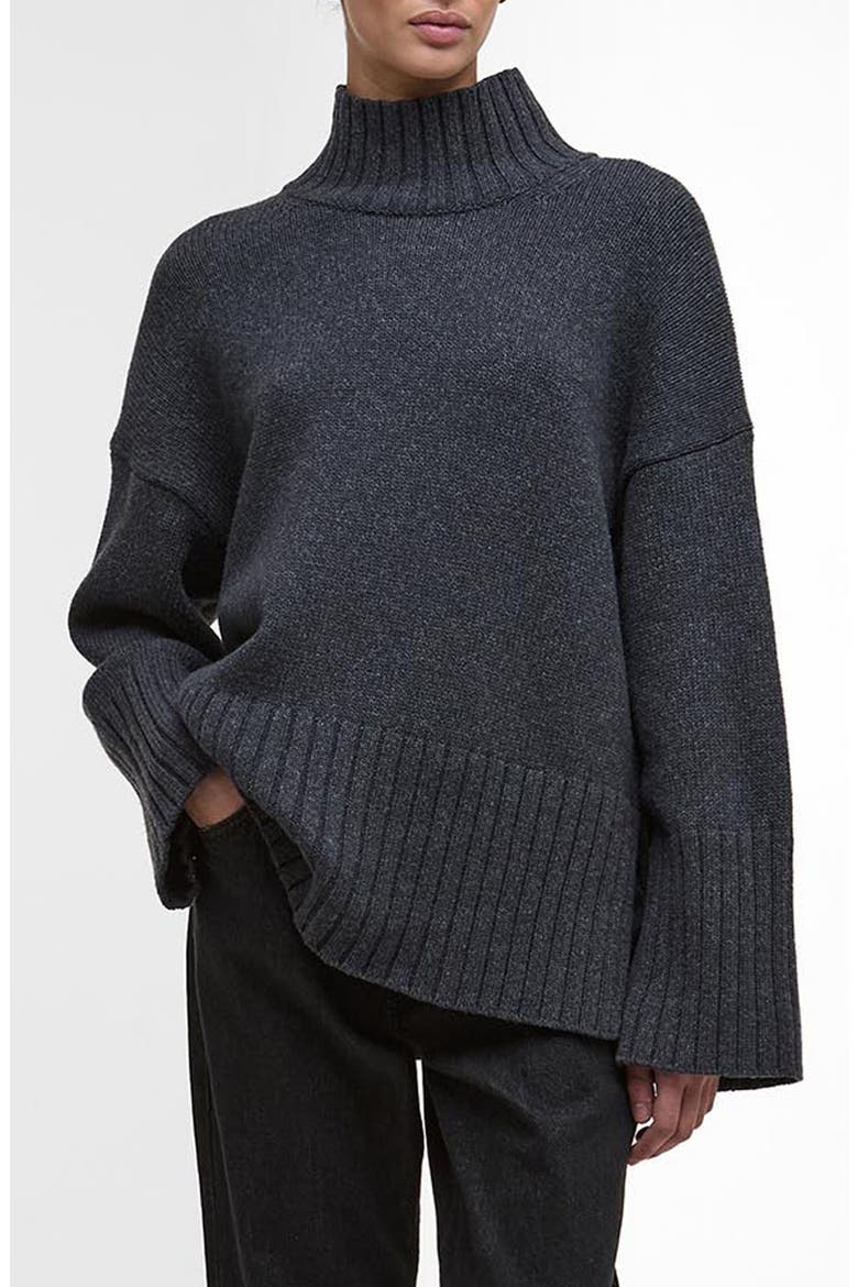 Serena Knitted Sweater, Main, color, CHARCOAL