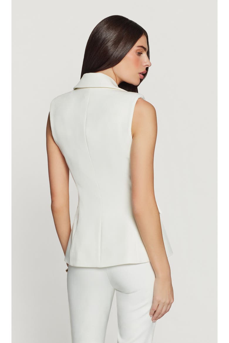 Rialto Crepe Sleeveless Blazer, Alternate, color, White